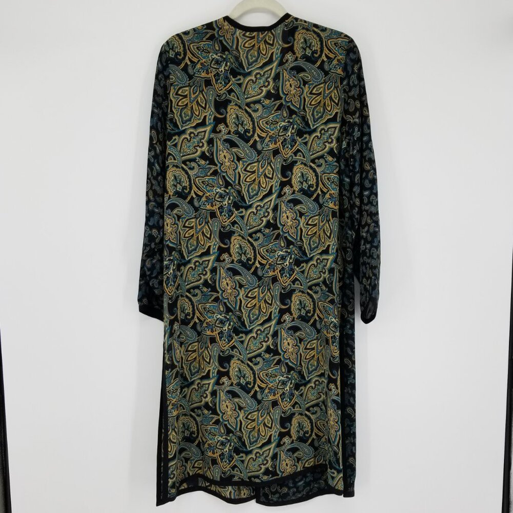 Silk Chiffon Duster- Long Cardigan for Evening, Office, Bohemian, Whimsigoth etc - Picture 5 of 7